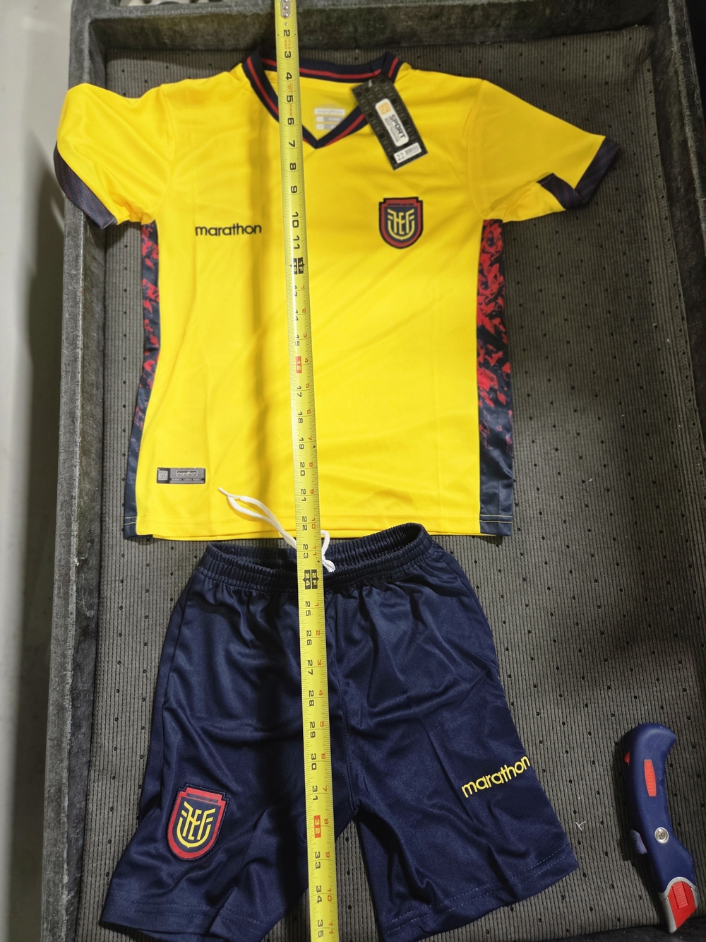 BEAST FASHION Yellow and Navy Kids Soccer Kit